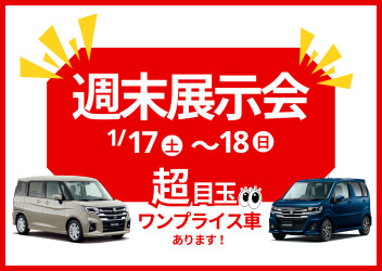 【週末展示会】お得なワンプライス車あります！